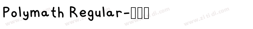 Polymath Regular字体转换
